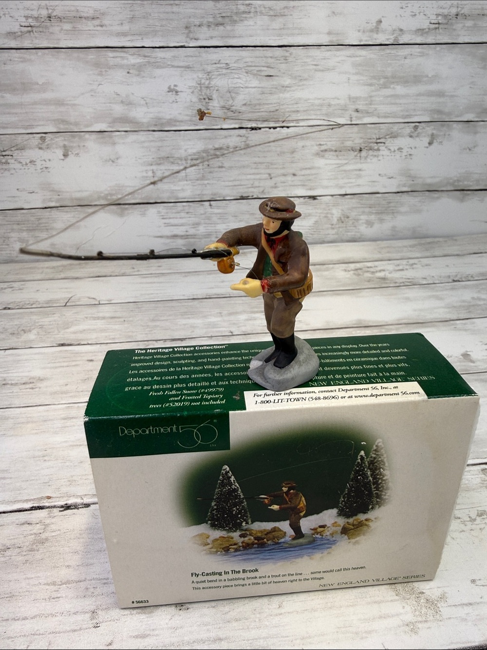 Dept 56 New England Village Fly-Casting In The Brook #56633